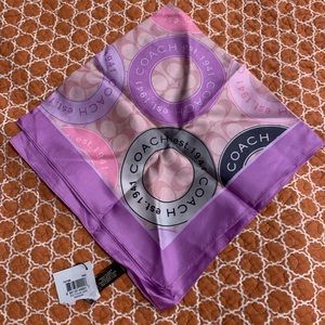 NWT COACH SILK SCARF SQUARE